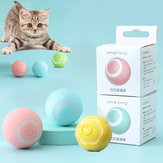 Cat Toys Lazy Intelligent Shape Auto Boules Electric Cat Toys Interactive Cat Training Self Moving Puppy Toys Pet Accessories