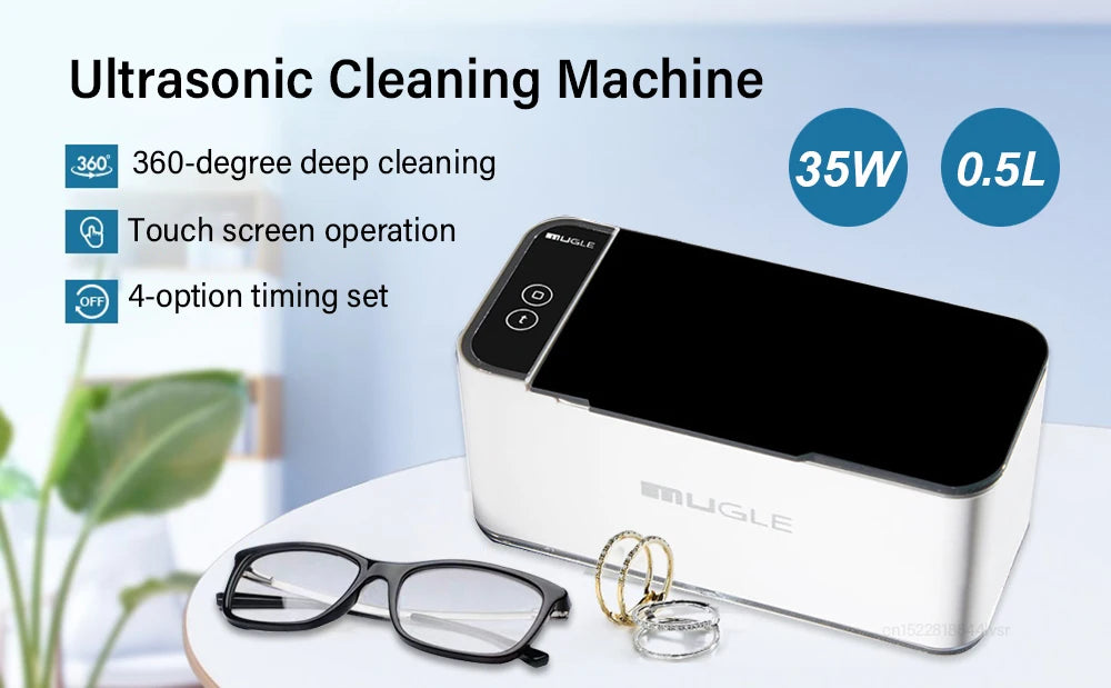 Ultrasonic Cleaner 35W Ultrasonic Glasses Jewelry Cleaner 500ML Ultrasonic Cleaning Machine Ultrasound Washing Bath For Glasses